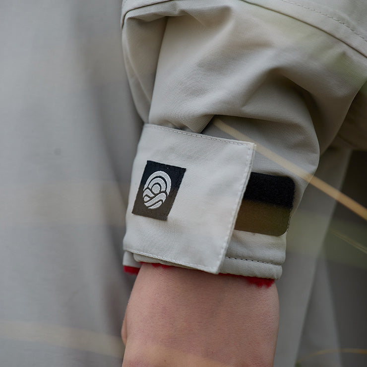 drytino Kids Grey Shell with Red Lining - Long Sleeved Robe