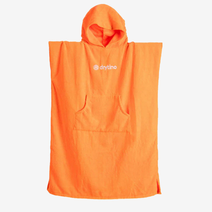drytino Orange Towel Poncho - Short Sleeved