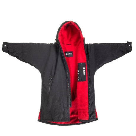 DryTino Kids Black Shell with Red Lining - Long Sleeved Robe