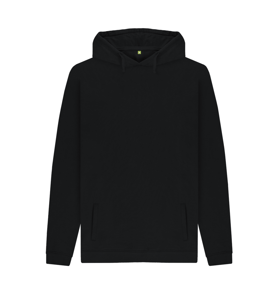 Black Printed Hoody Front