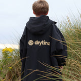 DryTino Kids Black Shell with Red Lining - Long Sleeved Robe