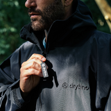 drytino Black with Black Mesh Lining Windbreaker - Lightweight Long Sleeved Robe