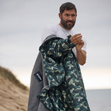 drytino Green Camouflage Shell with Grey Lining - Long Sleeved Robe