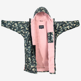 DryTino Green Camouflage Shell with Pink Lining - Long Sleeved Robe