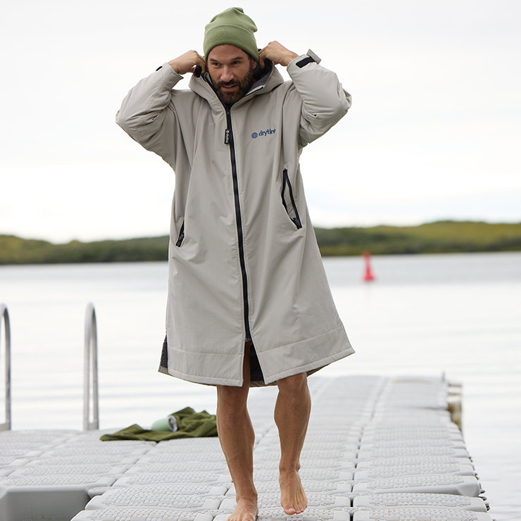 DryTino Grey Shell with Grey Lining - Long Sleeved Robe