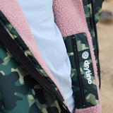 DryTino Green Camouflage Shell with Pink Lining - Long Sleeved Robe