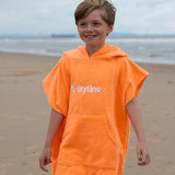 drytino Kids Orange Towel Poncho - Short Sleeved