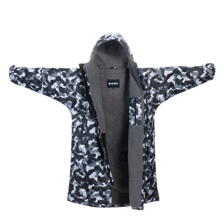 DryTino Black Camouflage Shell with Grey Lining - Long Sleeved Robe
