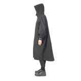 DryTino Black with Black Mesh Lining Windbreaker - Lightweight Long Sleeved Robe