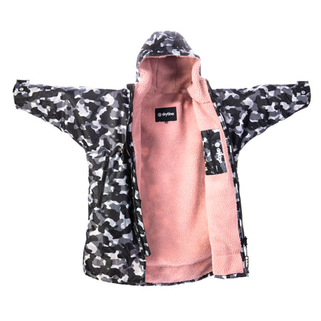 DryTino Black Camouflage Shell with Pink Lining - Long Sleeved Robe