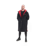 DryTino Black Shell with Red Lining - Long Sleeved Robe