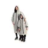 DryTino Kids Grey Shell with Grey Lining - Long Sleeved Robe