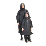 DryTino Kids Black Shell with Grey Lining - Long Sleeved Robe