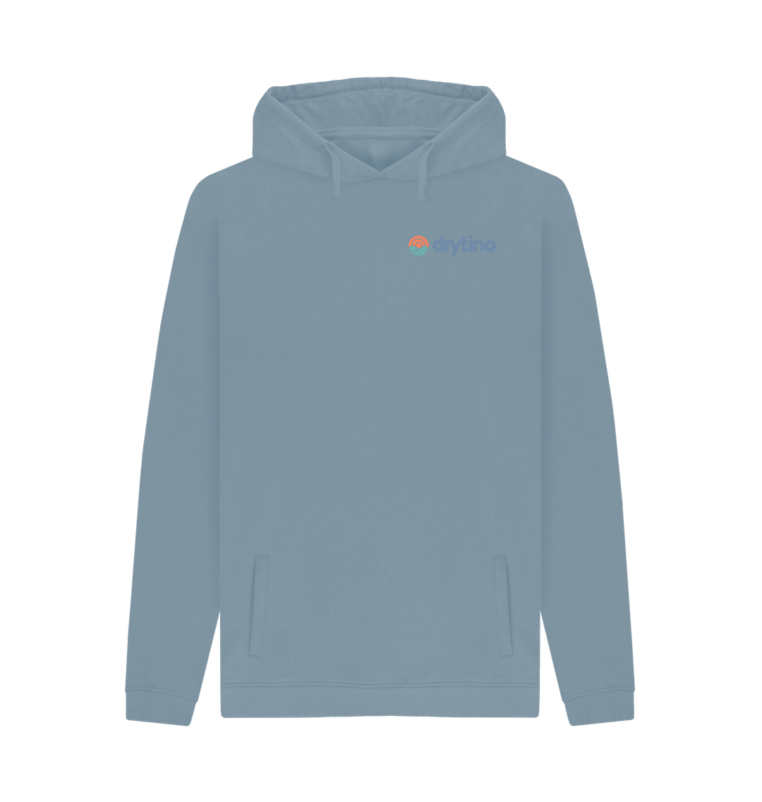 Stone Blue Printed Hoody Front