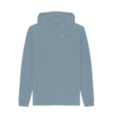 Stone Blue Printed Hoody Front