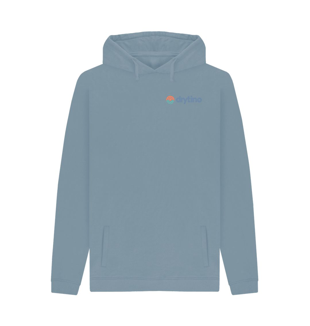 Stone Blue Drytino 100% Organic Hoodie - Traditional Logo